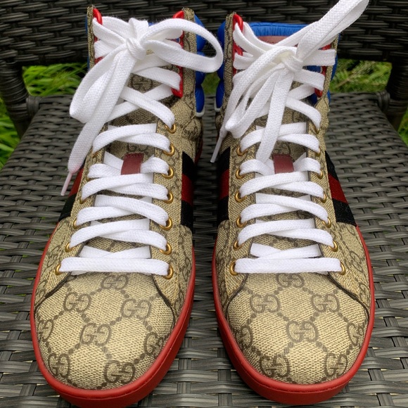 Gucci gg supreme leather high tops - Picture 8 of 13